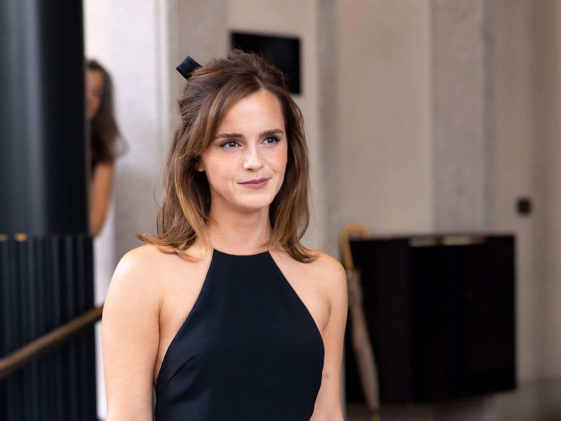 Emma Watson at Milan Fashion Week Spring/Summer 2024 (Image via Getty)